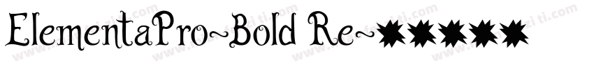 ElementaPro-Bold Re字体转换